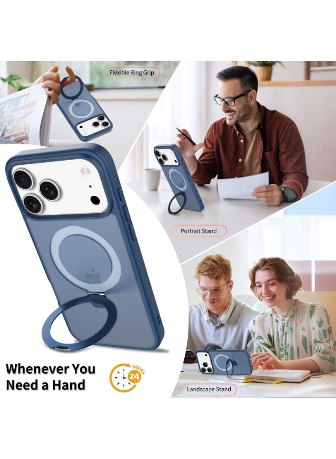 ZXING Military Grade MagSafe iPhone 17 Pro Max Case in Deep Blue with Drop Protection and Adjustable Stand and Slim Profile - Image 1